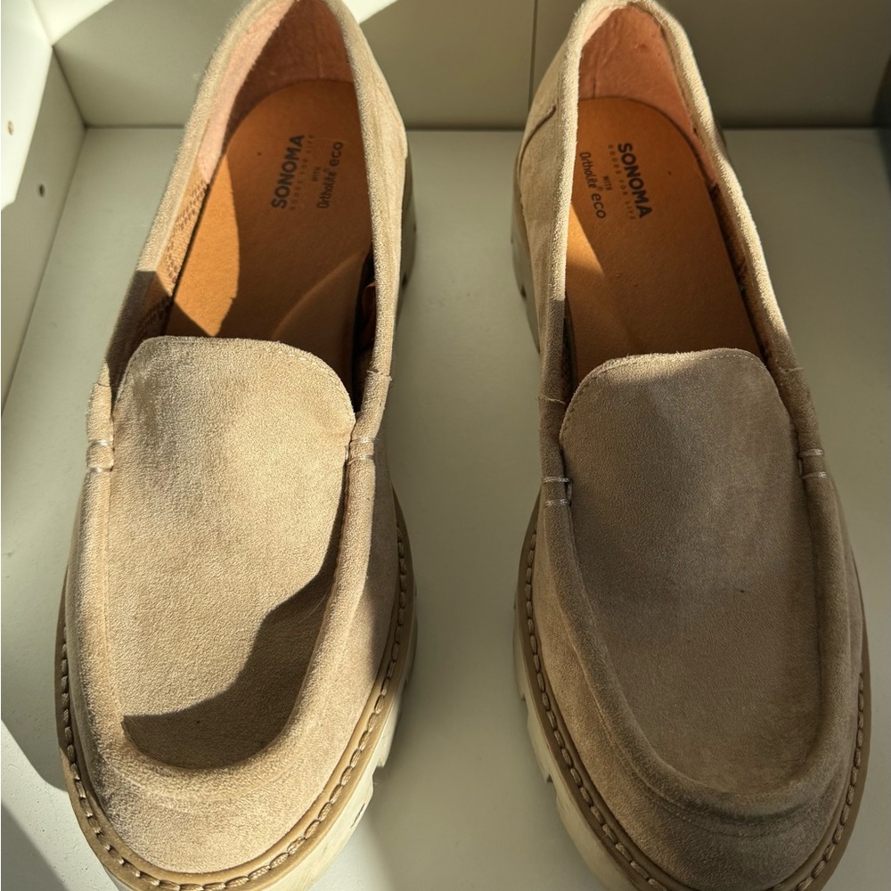 Sonoma Women’s Tan Suede Loafers